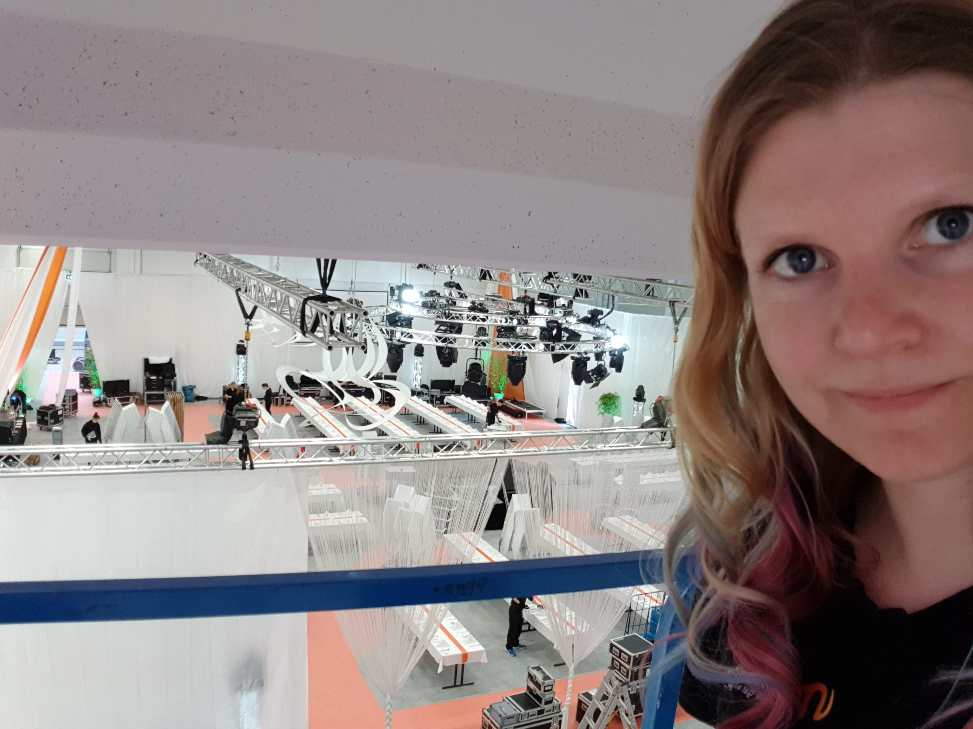 Sabine bei der Arbeit