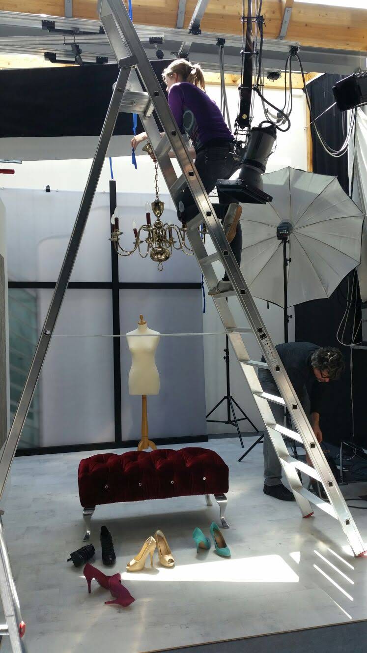 Sabine bei der Arbeit