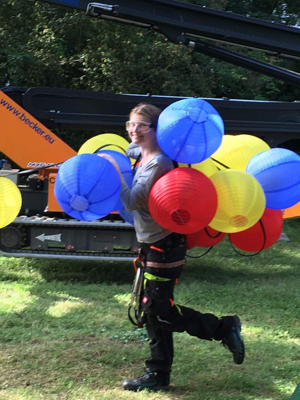 Sabine bei der Arbeit